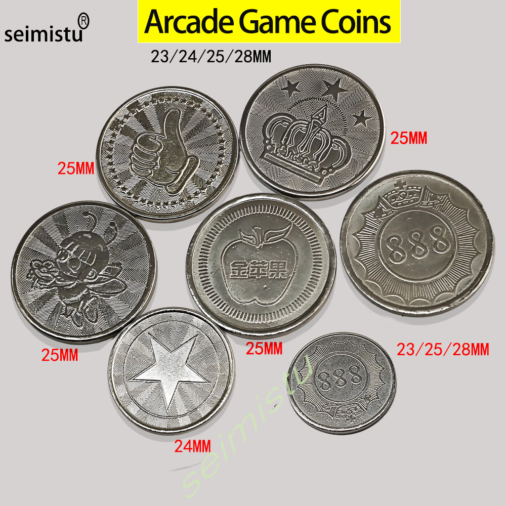 Arcade Vending & Laundry - 100 adet Paslanmaz Çelik 23/24/25mm Jetonlar